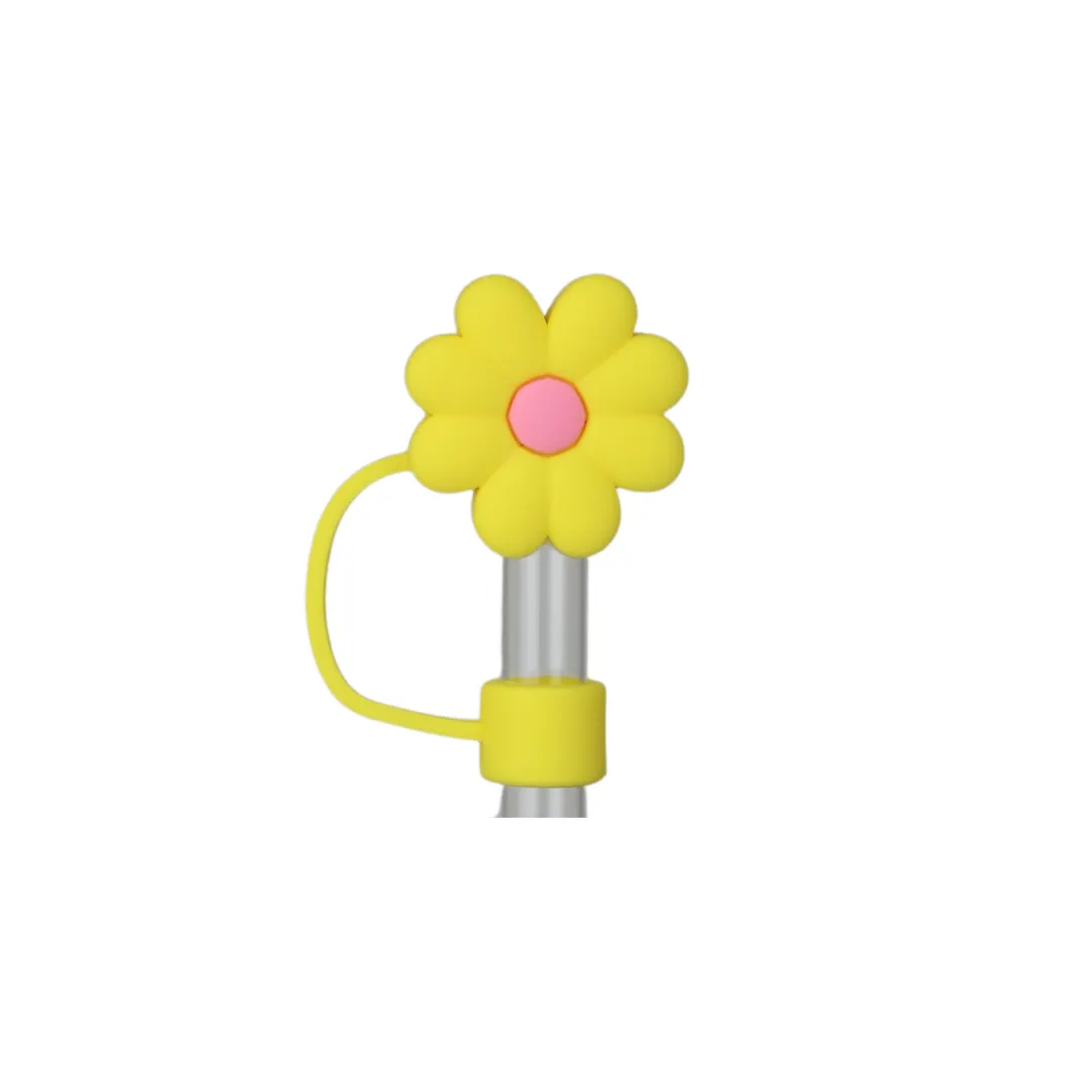 Yellow Flower Straw Topper